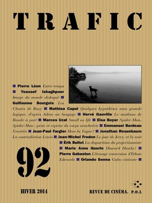 cover image of Trafic n° 92 (Hiver 2014)